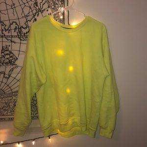 NEON YELLOW PULLOVER/CREWNECK